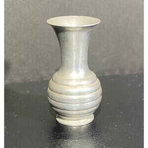 2” Vintage Silver Bud Vase Metal Flower Holder